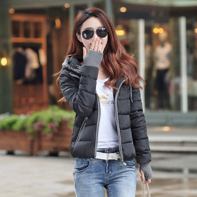 Online discount shop Australia - jacket women fashion slim short cotton-padded Hooded jacket parka female wadded jacket outerwear coat women