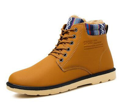 Online discount shop Australia - Hot Boots Men's Casual Shoes Boots Plus Velvet Warm Shoes To Help Low Suede Shoes