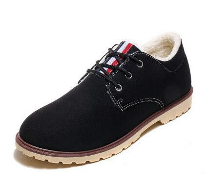 Online discount shop Australia - Hot Boots Men's Casual Shoes Boots Plus Velvet Warm Shoes To Help Low Suede Shoes