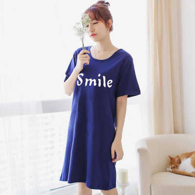 Online discount shop Australia - Cartoon Cotton women nightgowns Sleepwear Short Sleeve Sleepshirt Sleepdress Plus Size