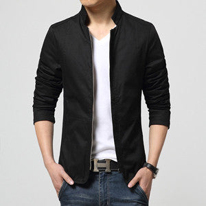 Online discount shop Australia - Men Jacket New Arrival Slim Men Jacket Fashion Korean Style Mandarin Collar Zipper Young Thin Men Jacket MWJ793