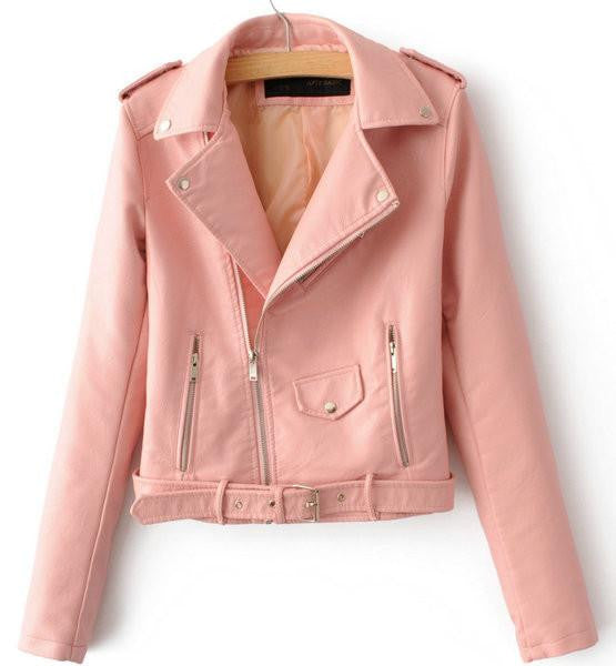 Online discount shop Australia - New  Women Faux Soft Leather Jackets Long Sleeve Motorcycle Coat Drop Shipping