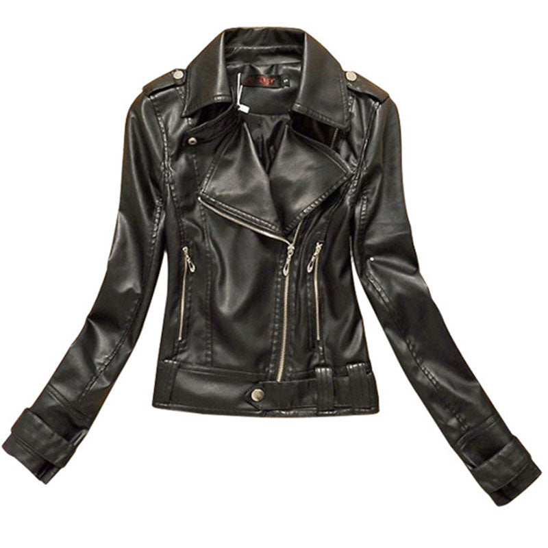 Online discount shop Australia - Big size XS XXL XXXL Women Leather Jackets and Coats Short Zipper Motorcycle Leather Jacket Pu Outerwear Coat