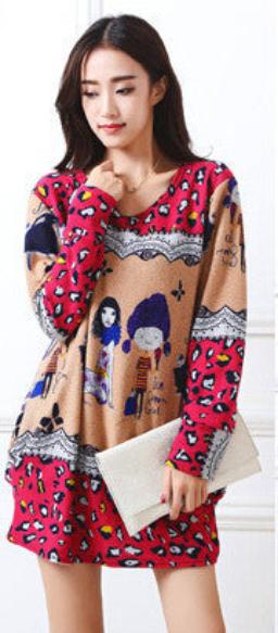 Online discount shop Australia - New autumn winter Fashion Women long sleeve Dresses Plus Size Dress Loose girl casual tops 4xl 5XL tunic pullover elegant