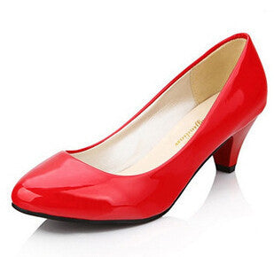 Pumps shallow mouth shoes style thick heel elegant women's sandals shoes fashion shoes