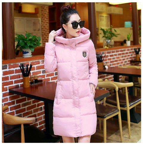 Women's Fashion Down Warm Coats Arrival Fashion Long sleeve Hooded Jackets Slim Style Casual Parka Coat