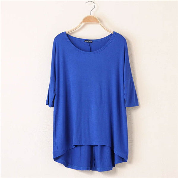 Online discount shop Australia - Cotton Casual Women Oversized Batwing Short Sleeve T-shirts Loose Tops Tee 16 Colors