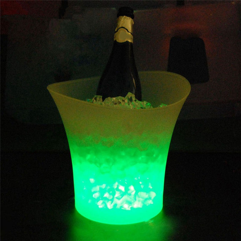 Online discount shop Australia - 5L Waterproof Plastic LED Ice Bucket Color Changing Bars Nightclubs LED Light Up Champagne Beer Bucket Bars Night Party