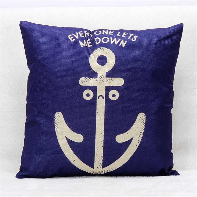 Pillowcase Anchor Pillow Cover Marine Live Anchor Home Pillow case Size 45*45 CM Throw Pillow Covers case