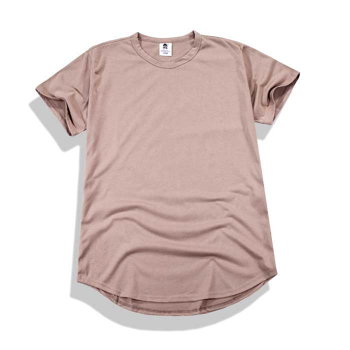 Pure T-shirt pink black Extended Long T shirt Mens Hip Hop design Street Men T shirt sell