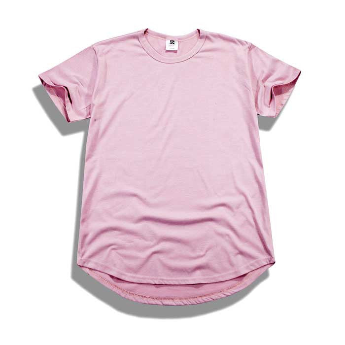 Pure T-shirt pink black Extended Long T shirt Mens Hip Hop design Street Men T shirt sell