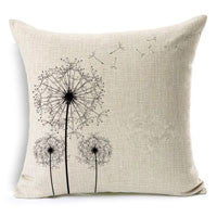 Online discount shop Australia - Modern Simple Plant Decorative Pillow Case Chair Waist Square 45x45cm Cotton Linen Pillow Cover Home Textile Living