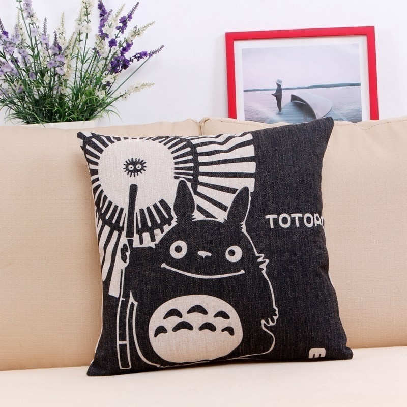 Online discount shop Australia - Cartoon Style Fashion Decorative Cushion Cover Cute Totoro Printed Throw Pillow Cover Car Home Decorative 45x45cm