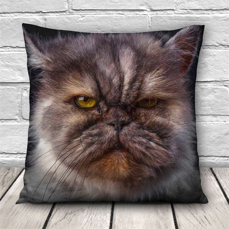 Online discount shop Australia - Cushion Cover Cat Animal Pillow Case Cotton Linen Pillowcase Cushion Cover Size 45*45 Sofa Home Decorative Throw Pillow Cover