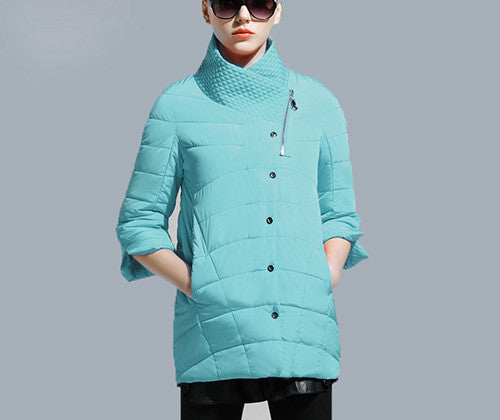 Warm Cotton Clothing Cotton padded Coat Women's Clothing Three Quarter Sleeve Coat Jacket Windbreaker