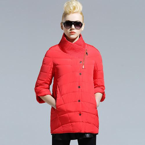 Warm Cotton Clothing Cotton padded Coat Women's Clothing Three Quarter Sleeve Coat Jacket Windbreaker