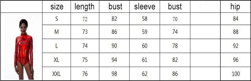 Shiny Holographic Women Bodysuit With Long Sleeve O Neck Wet Look Back Zipper Skinny Playsuits Summer Party Night Club Jumpsuits