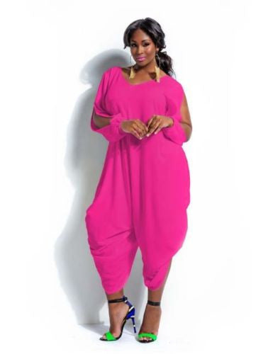 Online discount shop Australia - Fashion Womens Long Sleeve Romper Baggy Harem Jumpsuit Playsuit Plus Size 5 Colors