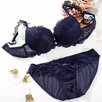Women Lingerie Lace Bra Set Luxurious Adjust Push Up Underwear 5 Color Plus Size Brand Bra