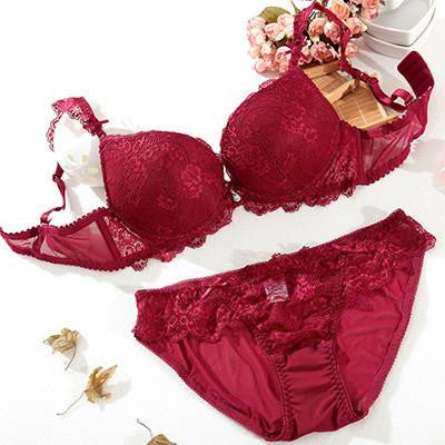 Women Lingerie Lace Bra Set Luxurious Adjust Push Up Underwear 5 Color Plus Size Brand Bra