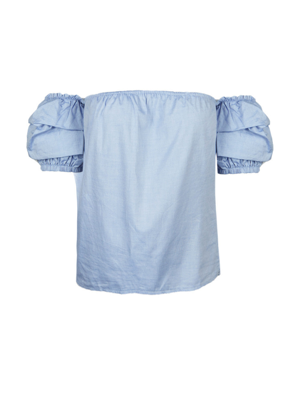 Off The Shoulder Tulum Top Loose Blouse Shirt Blue Fashion Clothes Women Solid Color