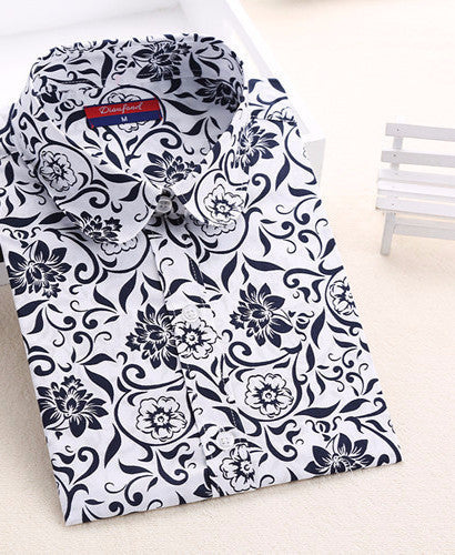 Cotton Women Vintage Shirts Turn Down Collar Shirt Long Sleeve Blouses Floral Women Tops