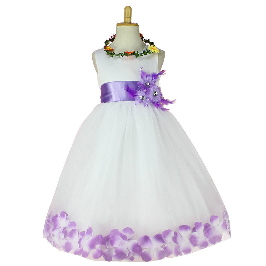 Online discount shop Australia - Girls Bridesmaid Dress Rose Petal Hem Cute Princess Tutu Dress Girls Clothing Sets Wedding Birthday