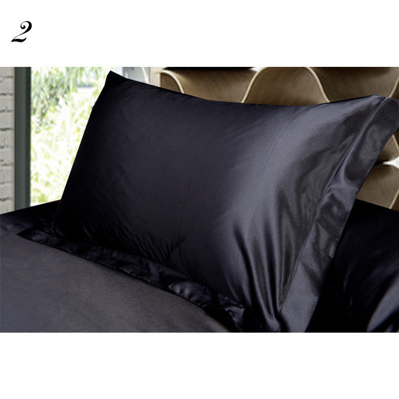 Online discount shop Australia - High Quality Double Face Envelope Pure Emulation Silk Satin Pillowcase Single Pillow Cover Multicolor 48*74cm #75280