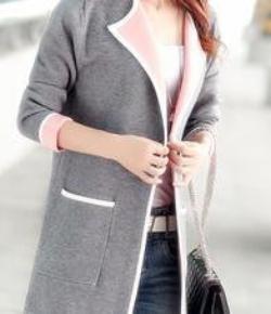 Online discount shop Australia - Long Sweaters Women New All-match Patchwork Full sleeve Slim Pocket Knitted Cardigan Sweater M-XXXL