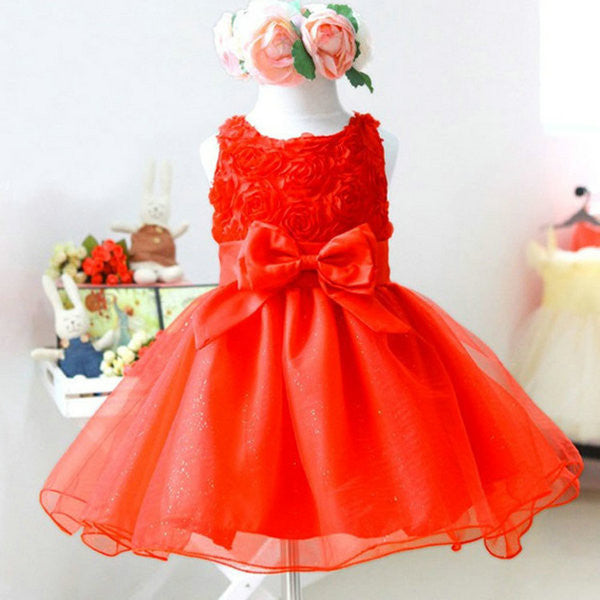 Online discount shop Australia - flower princess girl dress lace rose Party Wedding Birthday girls dresses Candy princess tutu elegant
