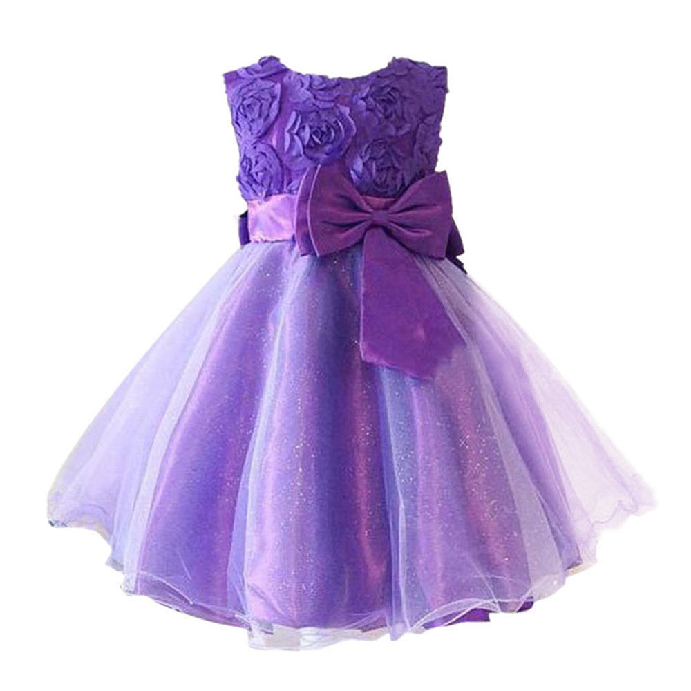 Online discount shop Australia - flower princess girl dress lace rose Party Wedding Birthday girls dresses Candy princess tutu elegant