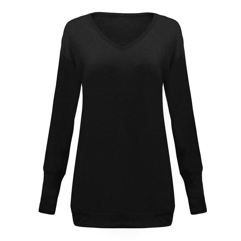 ZANZEA Plus Size Womens V neck Long Sleeve Casual Loose Short Mini Dress Female Casual Solid T shirt Dresses Vestidos