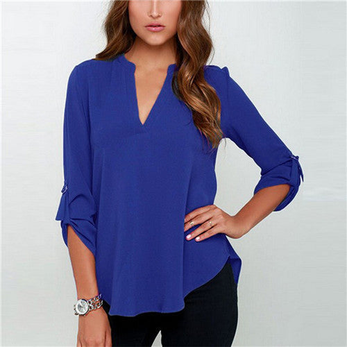 Online discount shop Australia - 9 colors Feminino Trendy S-5XL Plus Size Women Blouses Ladies Office Shirts Long Sleeve Top Women Clothing