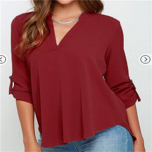 Online discount shop Australia - 9 colors Feminino Trendy S-5XL Plus Size Women Blouses Ladies Office Shirts Long Sleeve Top Women Clothing