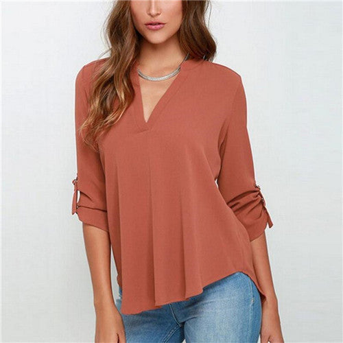 Online discount shop Australia - 9 colors Feminino Trendy S-5XL Plus Size Women Blouses Ladies Office Shirts Long Sleeve Top Women Clothing