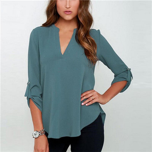 Online discount shop Australia - 9 colors Feminino Trendy S-5XL Plus Size Women Blouses Ladies Office Shirts Long Sleeve Top Women Clothing