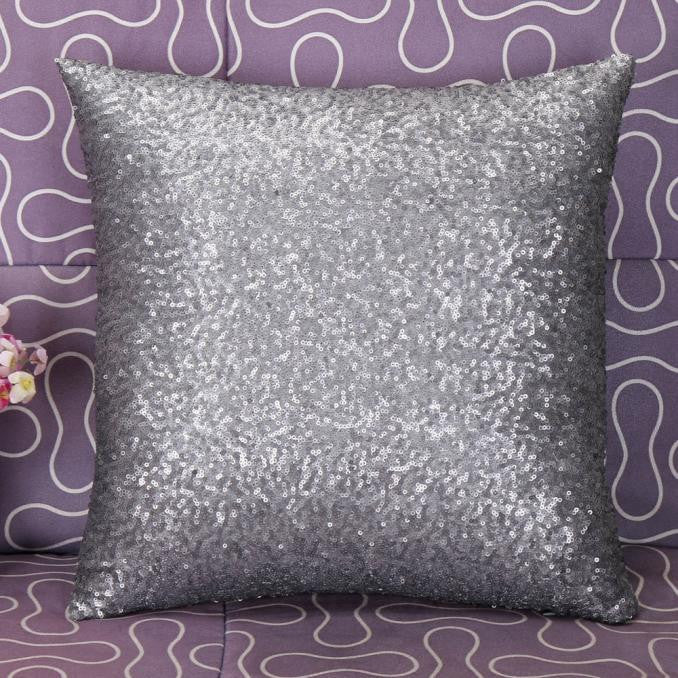 Online discount shop Australia - Glitter Sequins Solid Color Throw Pillow Case Cafe Home Decor Cushion Covers