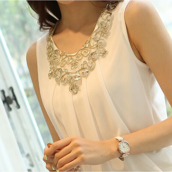 Online discount shop Australia - chiffon blouse ladies tops plus size women clothes white shirt women blouses tops