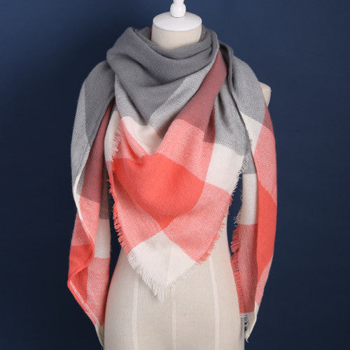 Online discount shop Australia - luxury Brand Design Soft Cashmere Women's Scarf Fashion Plaid Oversized Blanket Pashmina Shawl Warm in Warp Scarves