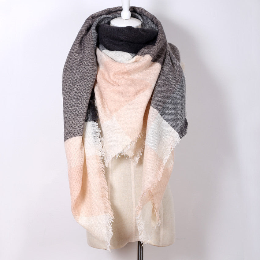 Online discount shop Australia - luxury Brand Design Soft Cashmere Women's Scarf Fashion Plaid Oversized Blanket Pashmina Shawl Warm in Warp Scarves