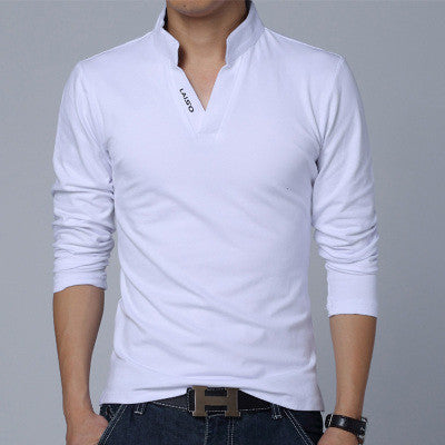 Fashion Brand Men Polo shirt Solid Color Long-Sleeve Slim Fit Shirt Men Cotton polo Shirts Casual Shirts 5XL