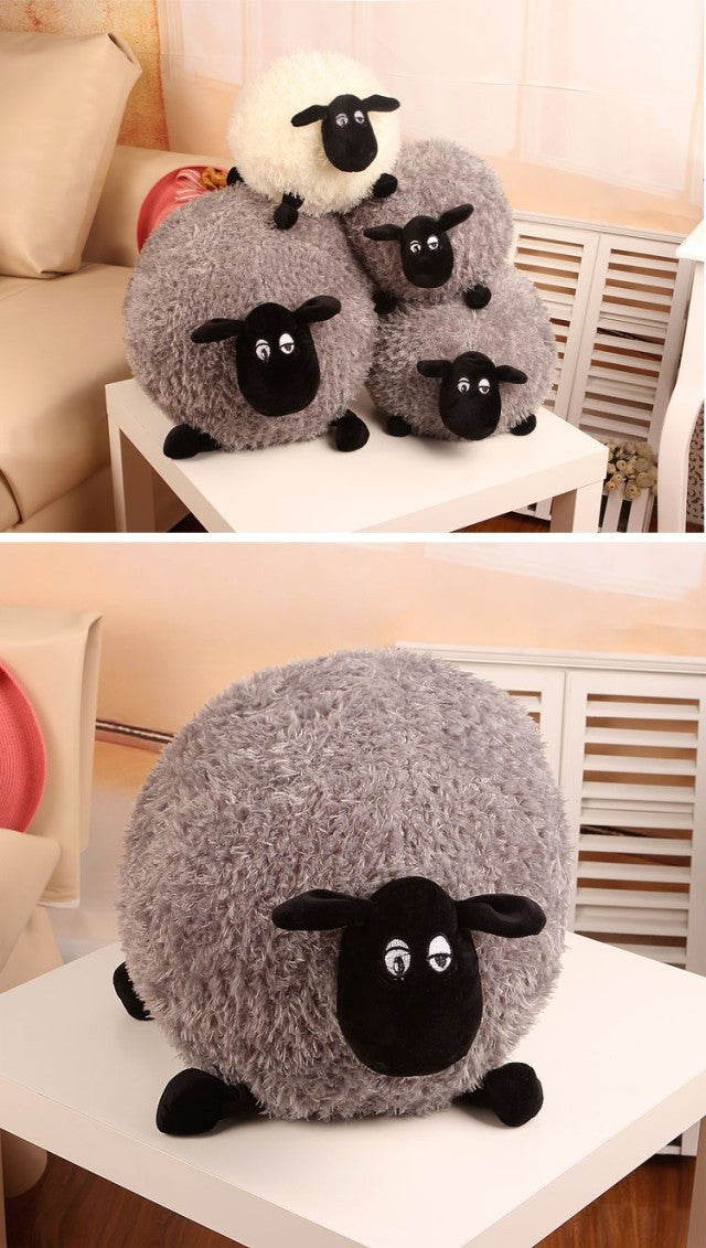 Online discount shop Australia - 1 Piece New Lovely Stuffed Soft Plush Toys Cushion Sheep Character White/Gray Kids Baby Toy Gift H0851
