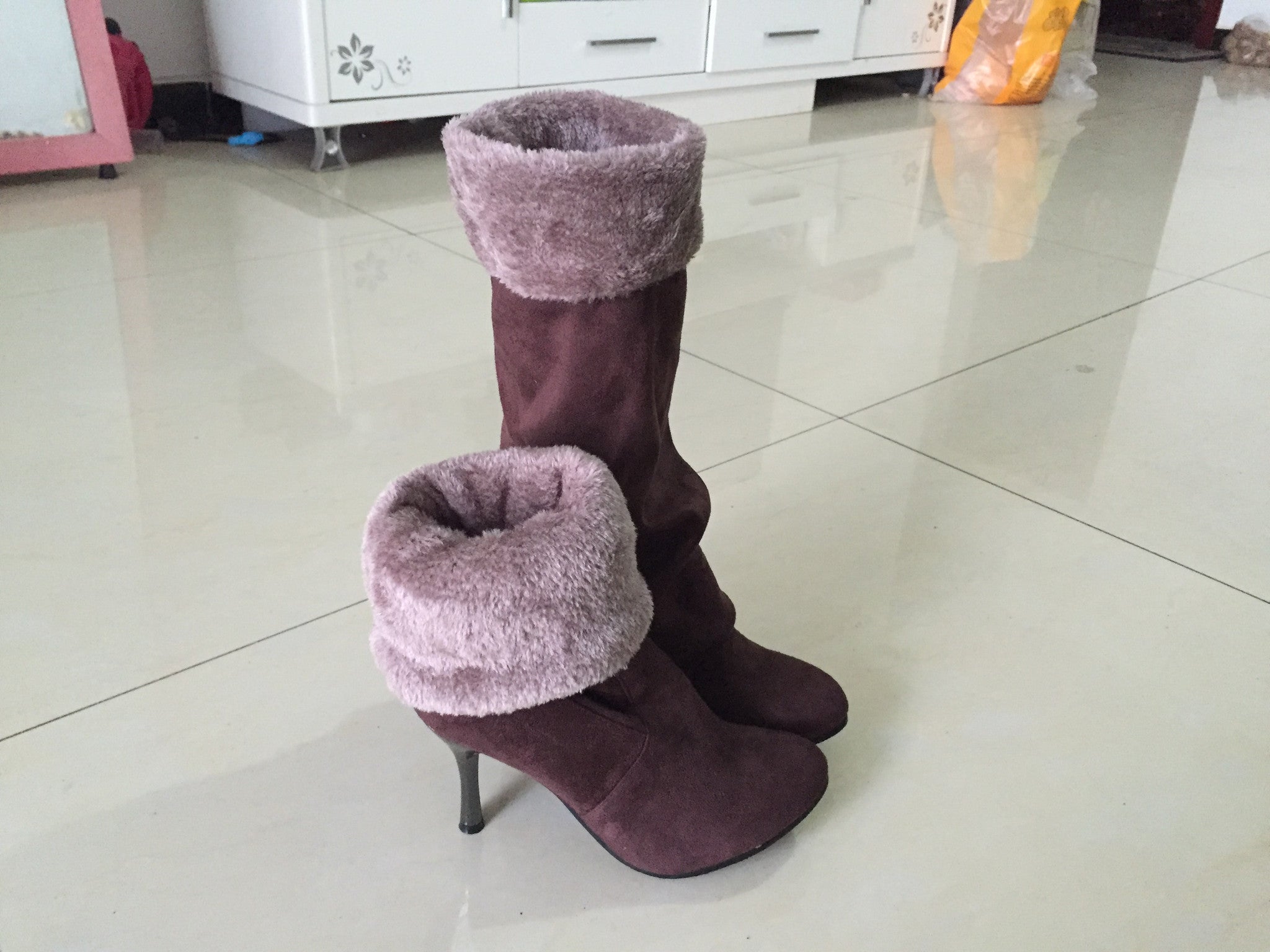 Online discount shop Australia - Big Size 34-43 High Heels Women Boots Over the Knee High Boots Party Sexy Lady Fashion Woman Shoes New