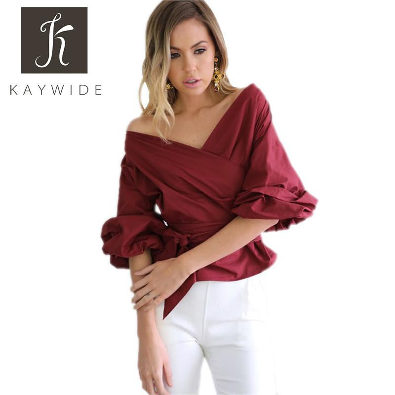 Women Blouse Series Off Shoulder Half Sleeve Casual Solid Crop Tops Streetwear Shirt For Women