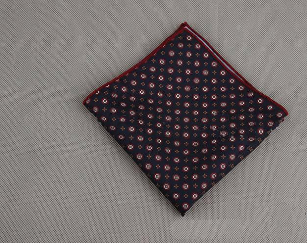Vintage Cotton+Polyester Handkerchief Floral Printed Pocket Square Wedding 23cm*23cm Hankies For Men Brand Pocket Towel