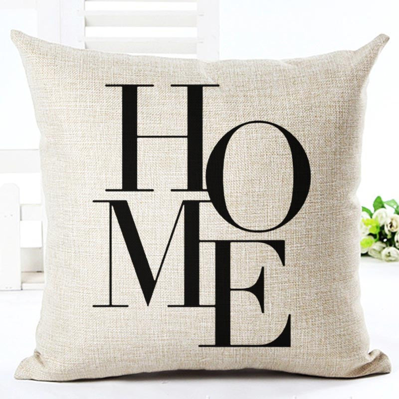 Online discount shop Australia - Black And White Style Decorative Cushions Simple Word Style Printed Throw Car Home Decor Cushion Decor