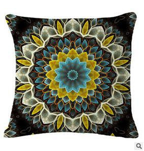 Style Flower Cushion Cover Pillow Case Linen Cotton Pillow Covers Plant sofa Car Seat Decorative Pillowcase