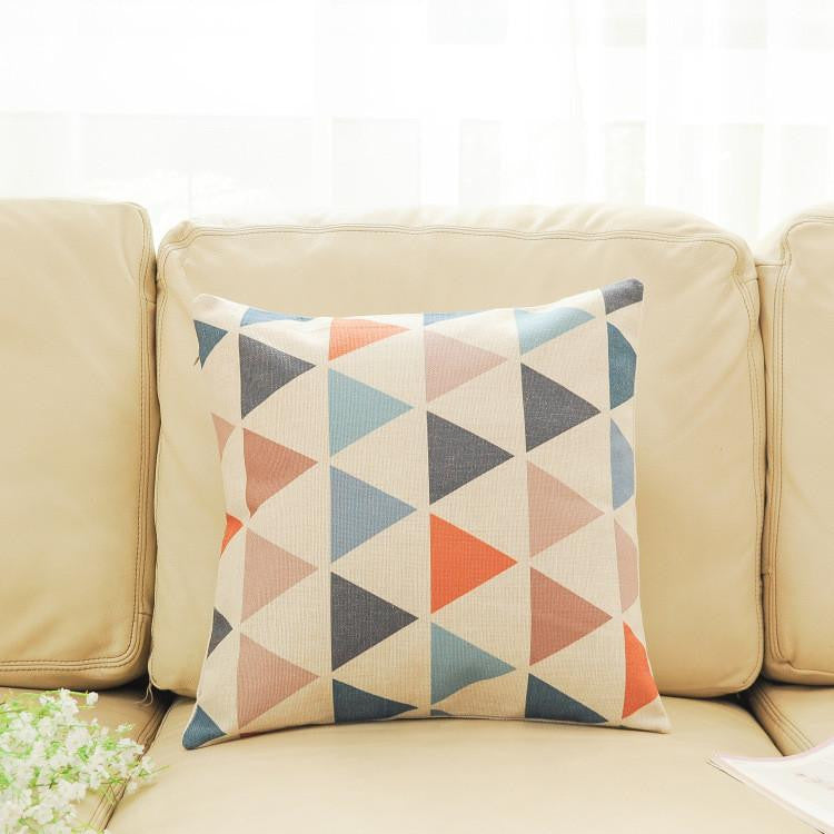 Top Finel Geometric Decorative throw Pillow case Linen Cotton Cushion Cover Creative decoration for Sofa Car covers 45X45cm