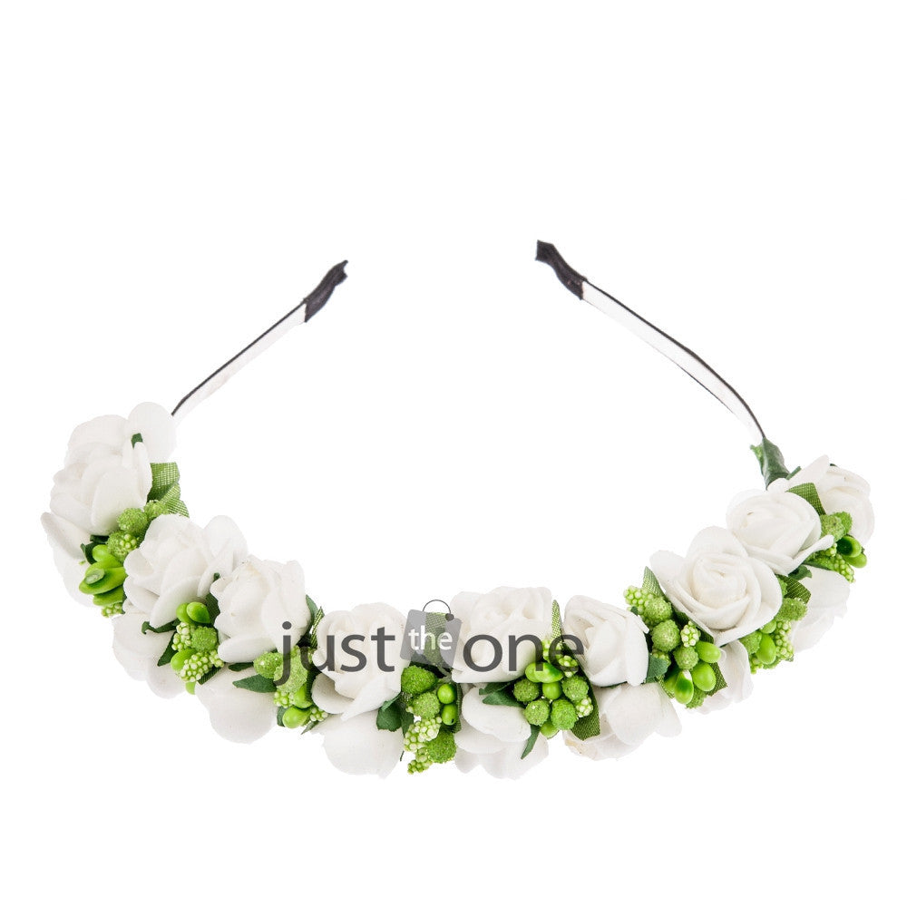 Online discount shop Australia - Flower Headband Women For Wedding Floral Headband Hairband Wedding Party Prom Festival Decor Princess Floral Wreath Headpiece 10