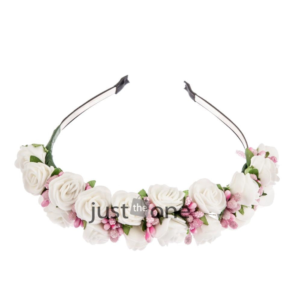 Online discount shop Australia - Flower Headband Women For Wedding Floral Headband Hairband Wedding Party Prom Festival Decor Princess Floral Wreath Headpiece 10